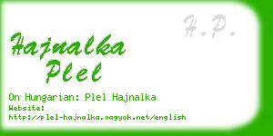 hajnalka plel business card